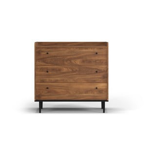 Comodă joasă în decor de nuc 90x90 cm Ely - Cosmopolitan Design