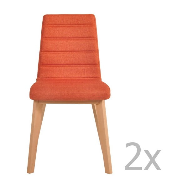 Set 2 scaune Garageeight Nybro, portocaliu