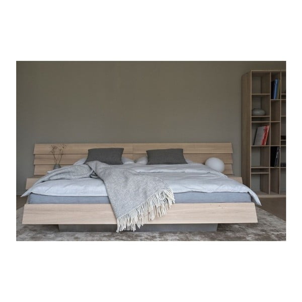 Pat din lemn masiv de stejar Javorina Tatran, 160 x 200 cm-image-1