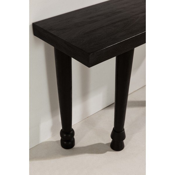 Masă consolă neagră din lemn de mango 40x130 cm Inaya – MOME-image-4