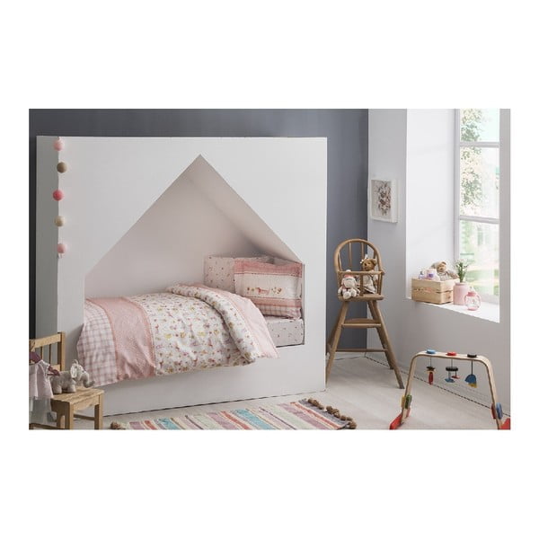 Set lenjerie de pat din bumbac pentru copii Ranforce Emma, 100 x 150 cm