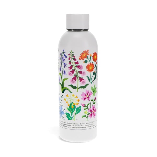 Sticlă albă din oțel inoxidabil 500 ml Wild Flowers – Rex London