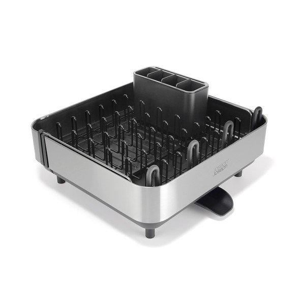 Scurgător de vase negru ajustabil din plastic 35,5x38 cm Extend Steel Plus – Joseph Joseph-image-1