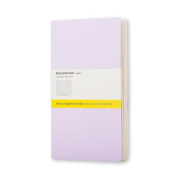 Set 3 notebook, mare, Moleskine Cahier Pastel, hârtie matematică