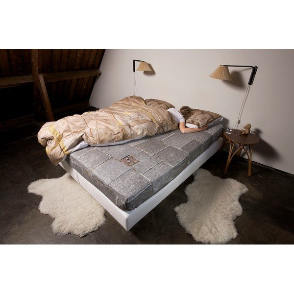 Lenjerie de pat din bumbac Snurk Le-Trottoir, 90 x 200 cm-image-1