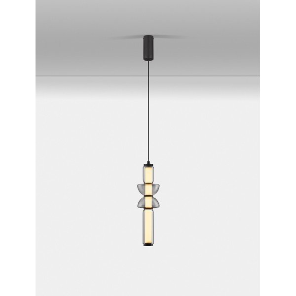 Lustră gri LED cu intensitate reglabilă din sticlă ø 12 cm Ulon – Nova Luce-image-3