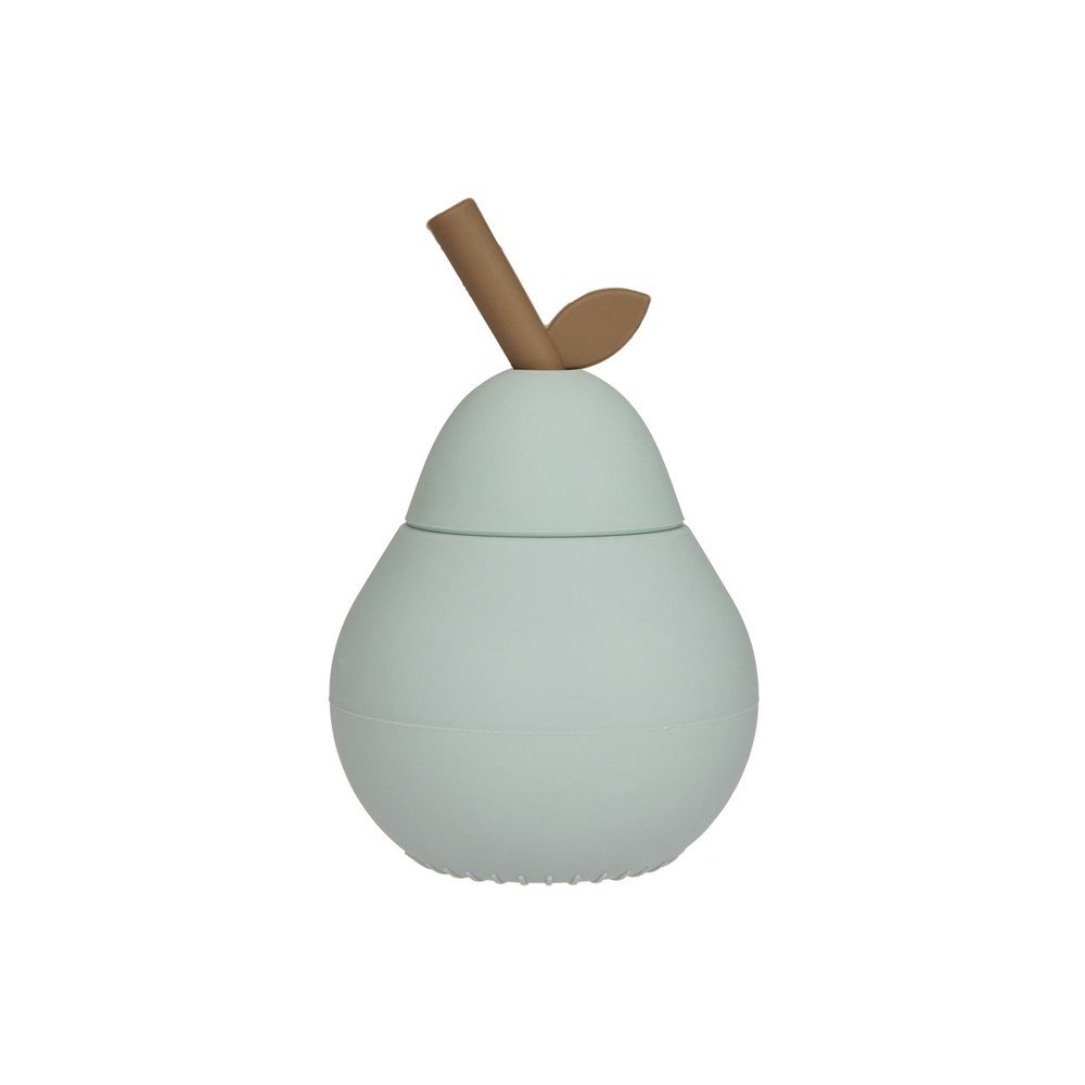 Cană pentru copii verde-mentă din silicon Pear – OYOY Mini