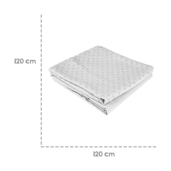 Pătură  înfășat pentru copii gri deschis din muselină  120x120 cm Lil Planet – Roba-image-4