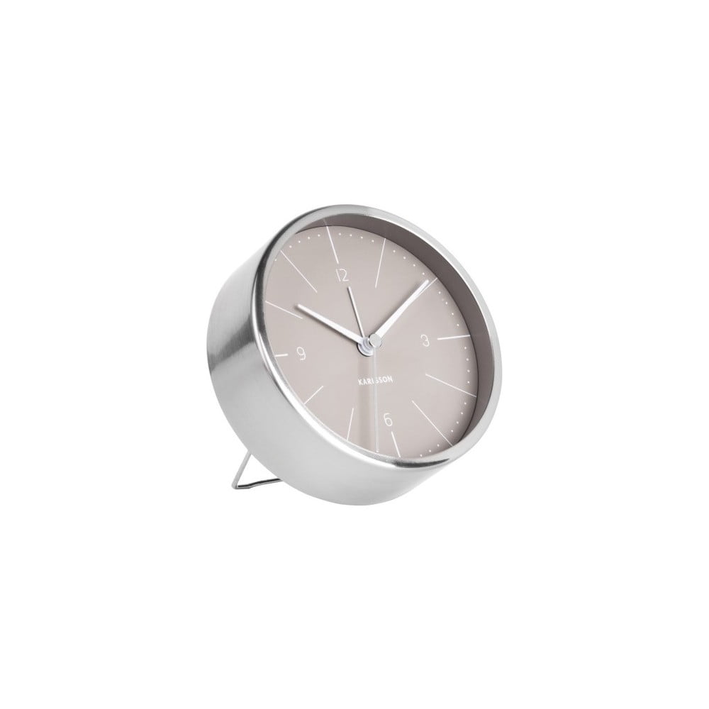 Ceas alarmă Karlsson Normann, Ø 10 cm, gri