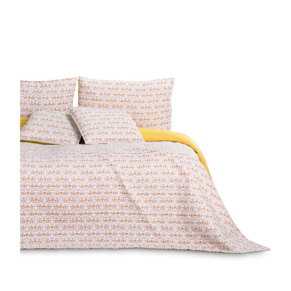 Cuvertură galbenă pentru pat dublu 200x220 cm Folky – AmeliaHome