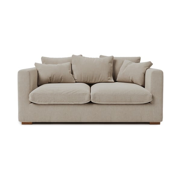 Canapea din catifea reiată crem 175 cm Comfy - Scandic