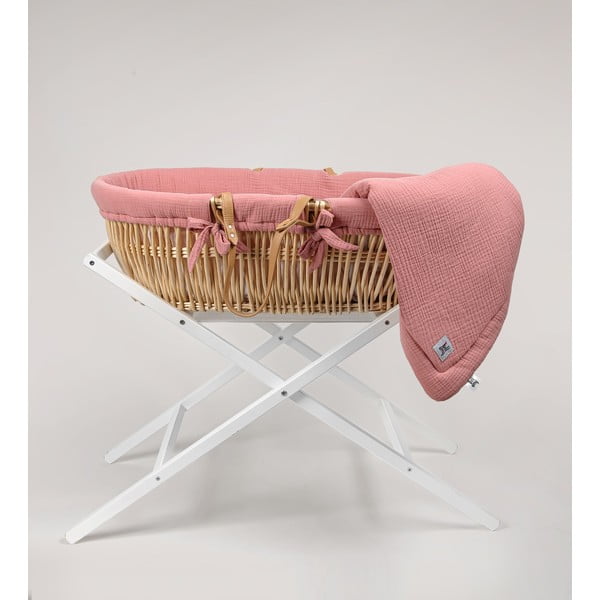 Coșuleț pentru bebeluși roz cu suport Percy - BELLAMY
