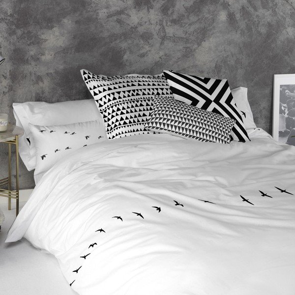 Set 2 fețe de pernă din bumbac Blanc Trip-image-1