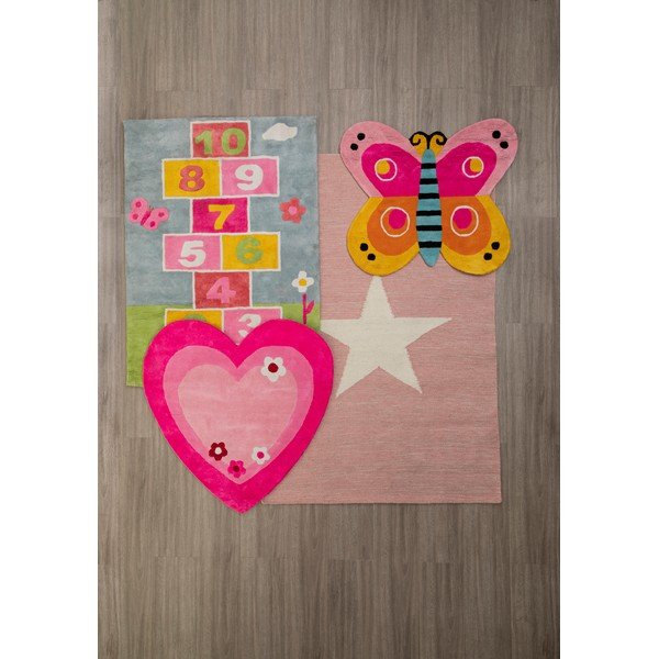 Covor pentru copii roz 100x100 cm Love Heart – Premier Housewares-image-1