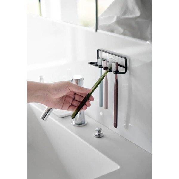 Suport pentru periuța de dinți negru autoadeziv din metal Film Hook – YAMAZAKI-image-2