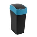 Coș de gunoi negru/albastru pentru reciclare din plastic 45 l Flip Bin – Curver