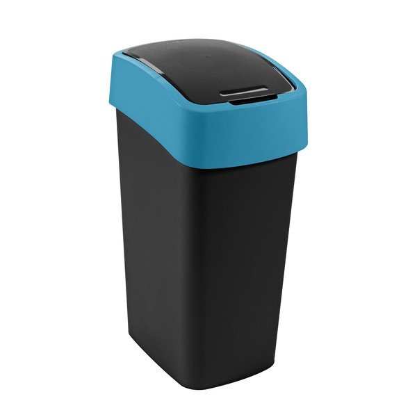 Coș de gunoi negru/albastru pentru reciclare din plastic 45 l Flip Bin – Curver