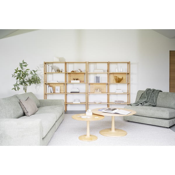 Măsuță de cafea natural  rotundă cu aspect de lemn de stejar 60x60 cm Hobart – Rowico-image-4