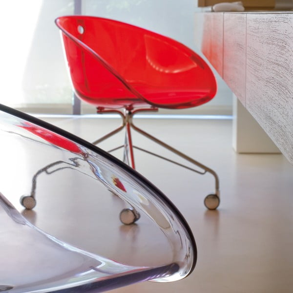 Scaun pe roți Pedrali Gliss, roșu-image-2