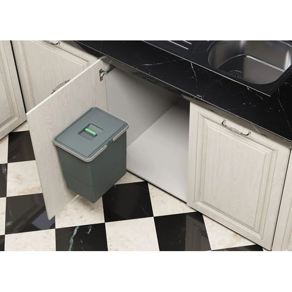 Coș de gunoi de plastic încorporat 24 l Easy - Elletipi-image-1