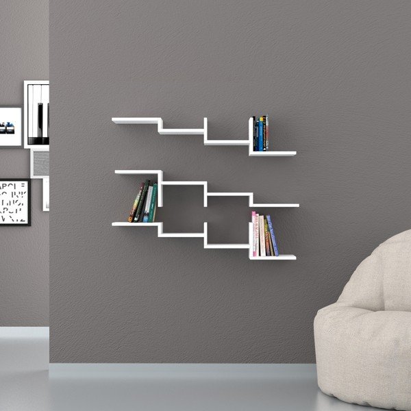 Poliță Mobito Design Step, alb-image-1