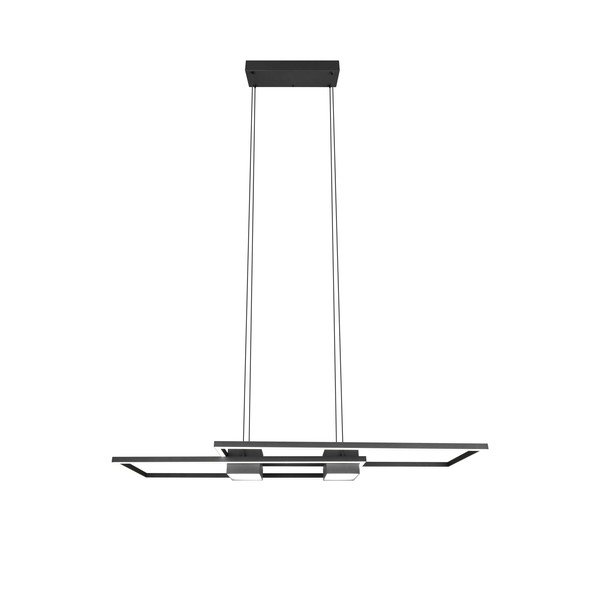 Lustră negru-mat LED cu control prin telecomandă/cu intensitate reglabilă Albany – Trio