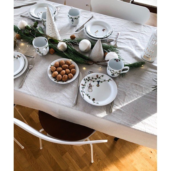 Farfurie albă din porțelan ø 22 cm  cu model de Crăciun Hammershøi Christmas – Kähler Design-image-2