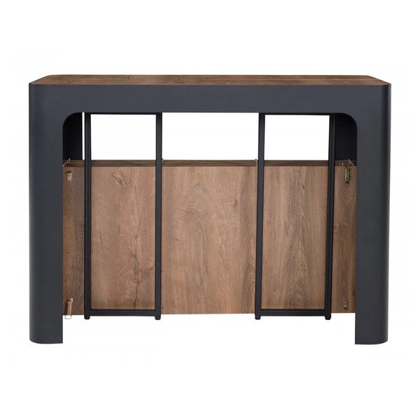 Masă consolă neagră/în culoare naturală 50x110 cm Albane – Bobochic Paris