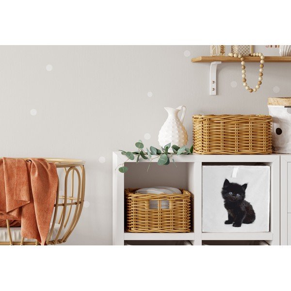 Organizator de jucării pentru copii alb din material textil 32x32x32 cm The Cutest Ones – Butter Kings-image-2