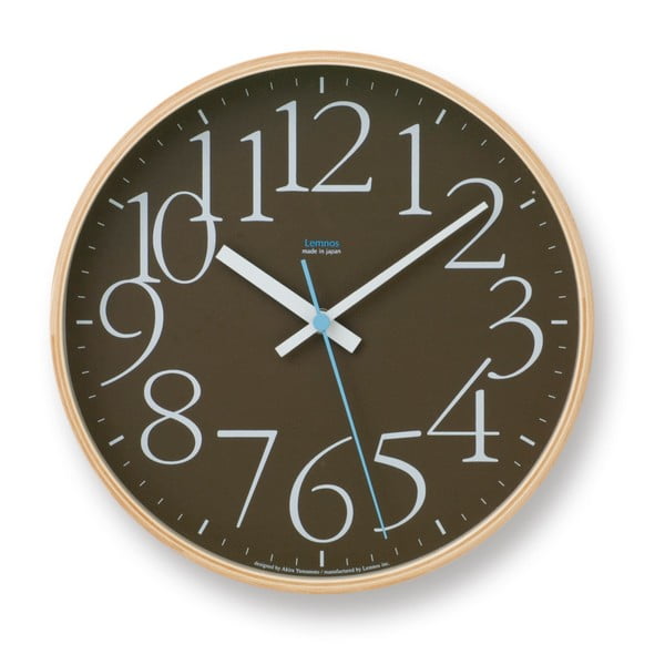 Ceas de perete Lemnos Clock AY, ⌀ 25,4 cm, maro