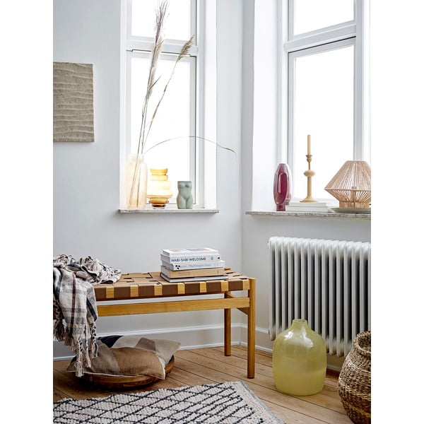 Sfeșnic din metal Bloomingville Indica, înălțime 26 cm, galben-image-1