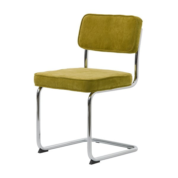 Scaun de dining verde din catifea reiată Rupert – Unique Furniture