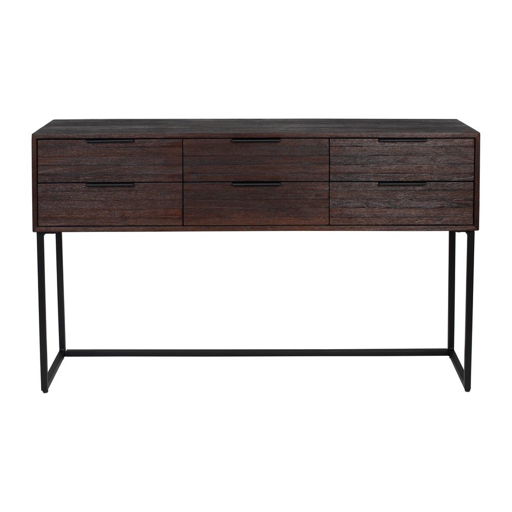 Comodă maro închis din lemn de tec Webster – White Label