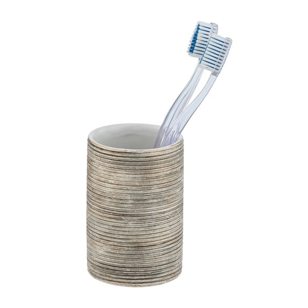 Suport ceramică pentru periuțe de dinți Wenko Fedio, maro-image-1