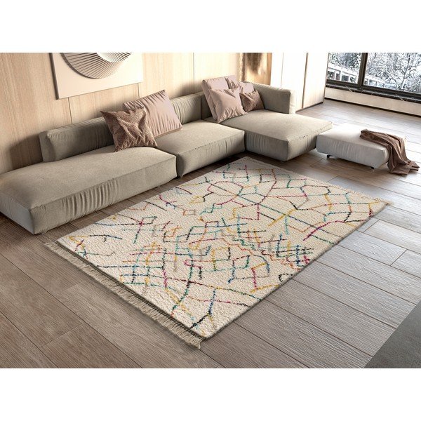 Covor Universal Yveline Multi, 80 x 150 cm, alb - crem-image-1