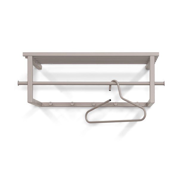 Cuier de perete taupe cu raft din metal 76 cm Marco – Spinder Design-image-2