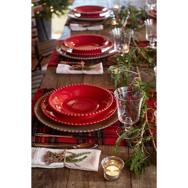 Farfurie adâncă din gresie Costa Nova, ø 24,2 cm, roșu rubin-image-1