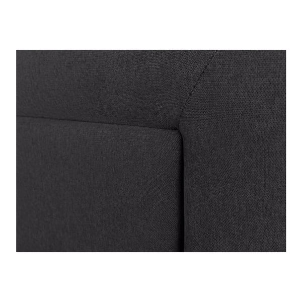 Tăblie de pat Mazzini Sofas Ancona, 200 x 120 cm, gri închis-image-2