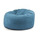 Fotoliu bean bag albastru cu tapițerie din catifea reiată Om 135 – SLOWDOWN