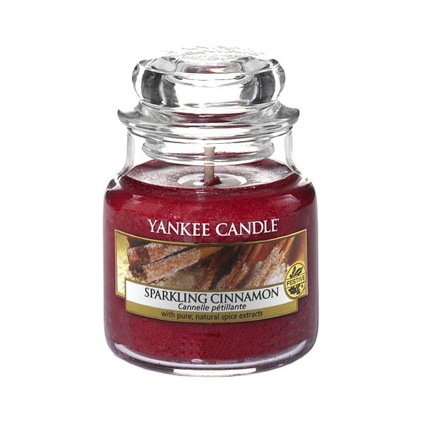 Lumânare parfumată Yankee Candle Sparkling Cinnamon, timp de ardere 25 - 40 ore