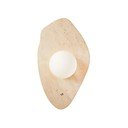 Aplică de perete bej din piatră ø 10 cm Hilde – Opviq lights