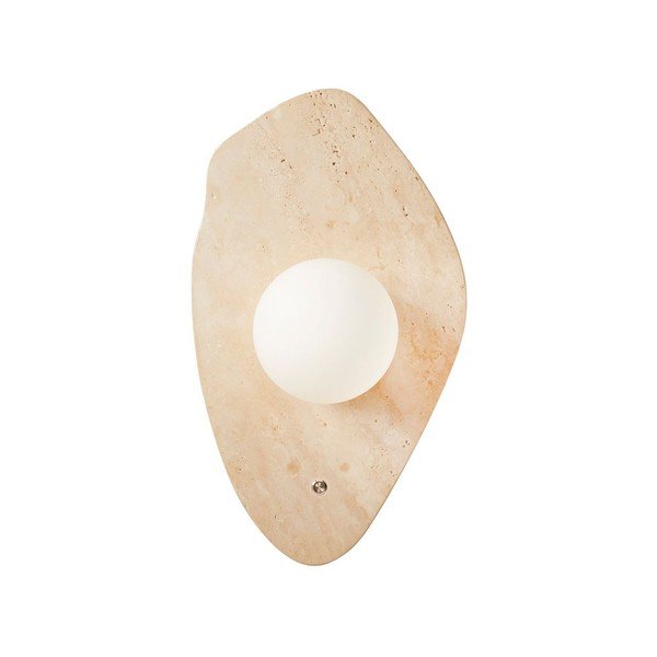 Aplică de perete bej din piatră ø 10 cm Hilde – Opviq lights