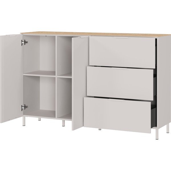 Comodă crem cu aspect mat 151x98x40 cm Savoca – Germania-image-2