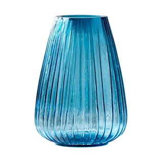 Vază din sticlă Bitz Kusintha, înălțime 22 cm, albastru