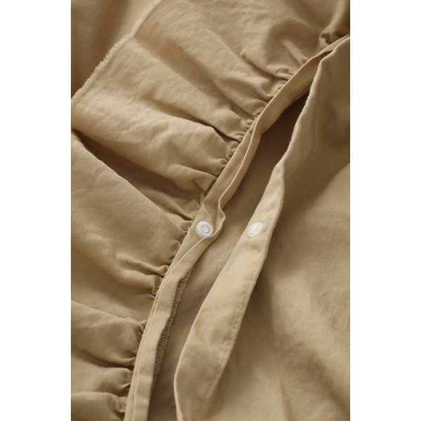 Lenjerie de pat verde-deschis/kaki din bumbac satinat pentru pat de o persoană 150x210 cm Gloria – Ellos Home-image-3