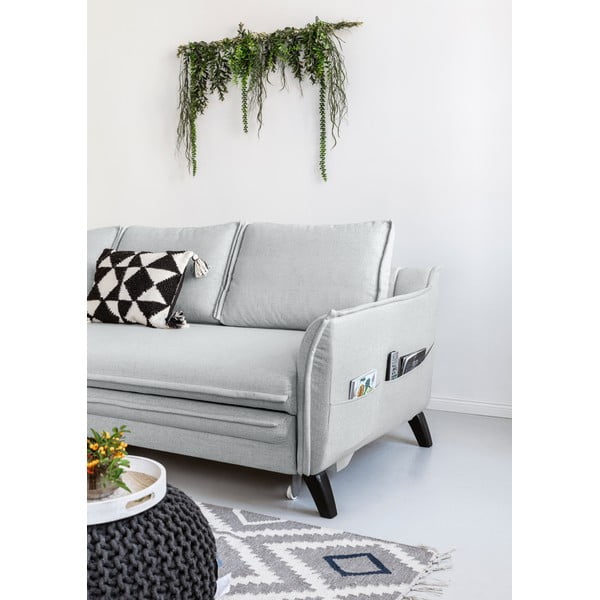 Colțar extensibil cu șezlong pe partea stângă Miuform Charming Charlie, gri deschis-image-4