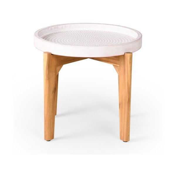 Măsuță de grădină cu blat din beton Bonami Selection Bari, ø 55 cm, roz-image-1