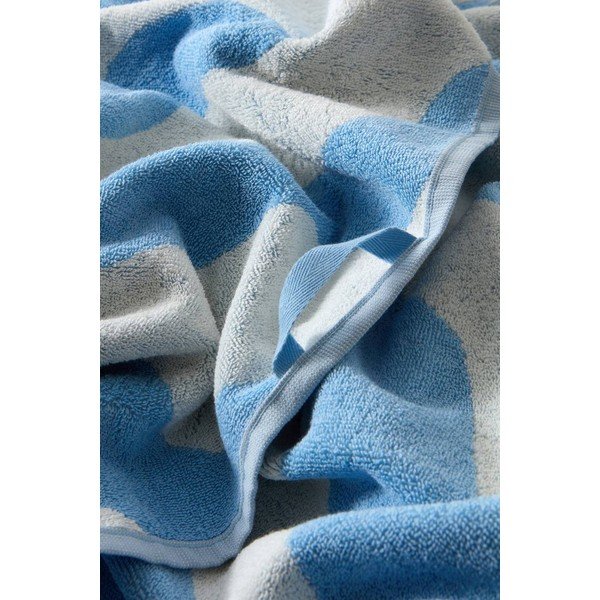 Prosop alb/albastru deschis din bumbac 90x150 cm Waves – Jotex-image-4