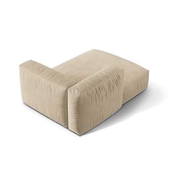 Modul pentru canapea modulară bej cu tapițerie din catifea (cu colț pe partea stângă) Martina – Micadoni -image-2