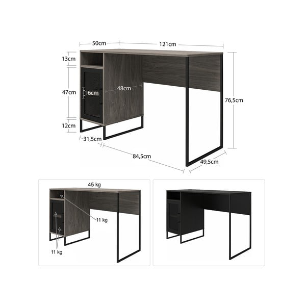 Birou 50x121 cm Purdue – Støraa-image-2